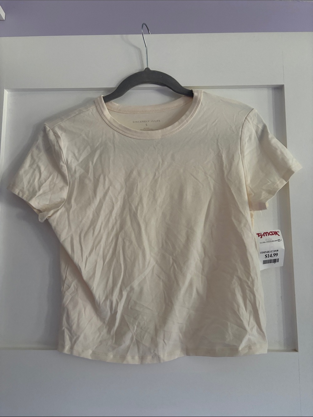 Sincerly Jules Soft Cream Crewneck Short Sleeve Tee